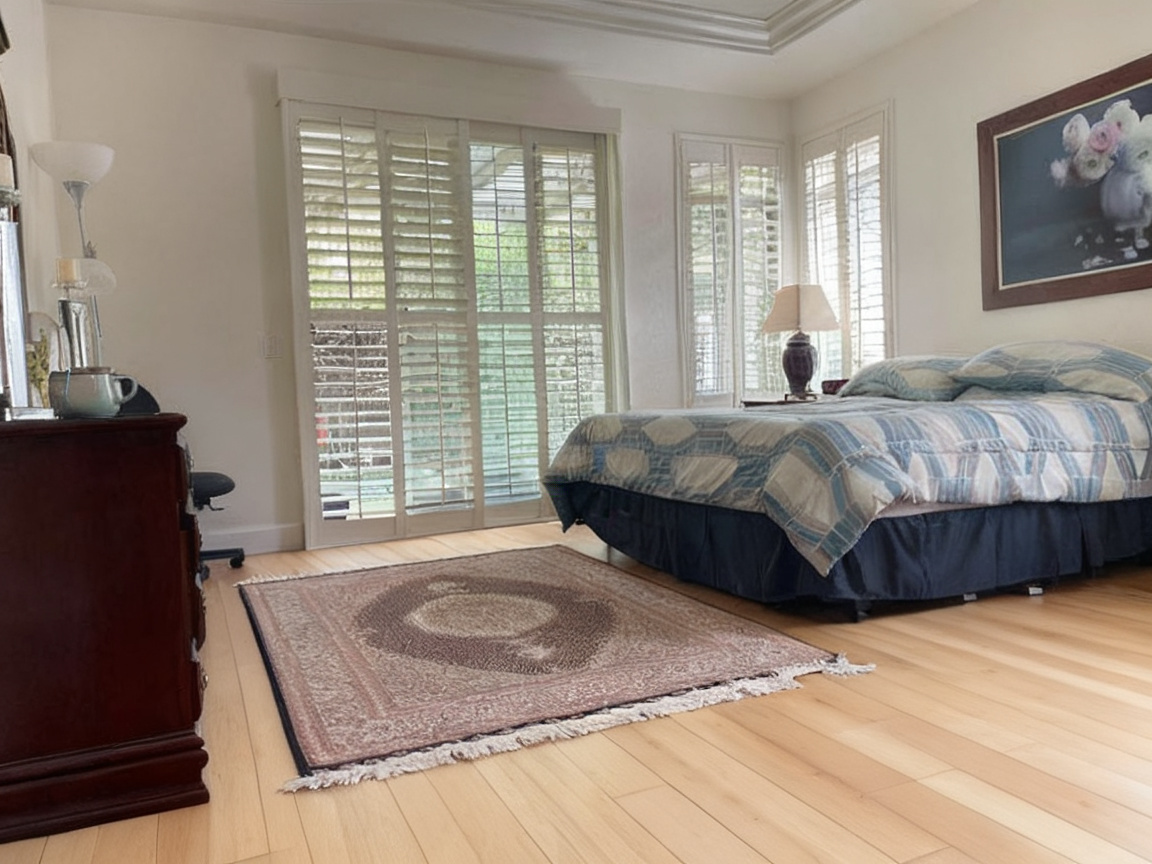 Floors — carpet to light oak — after